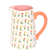 Load image into Gallery viewer, Tulip Print Ceramic Flower Jug

