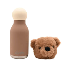 Load image into Gallery viewer, Hampton The Plush Teddy Dark Brown Stainless Steel Water Bottle 23cm / 450ml

