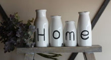 Load image into Gallery viewer, Set Of 4 &#39;HOME&#39; Milk Bottle Decorations
