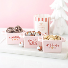 Load image into Gallery viewer, Set of 3 Sugarplum Bakery Snack Bowls
