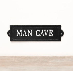 Cast Iron 'Man Cave' Plaque