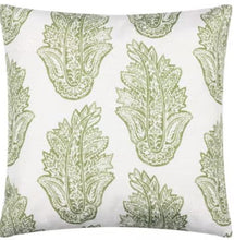 Load image into Gallery viewer, Kalindi Paisley Outdoor Cushion - Olive
