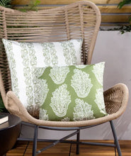 Load image into Gallery viewer, Kalindi Paisley Outdoor Cushion - Olive

