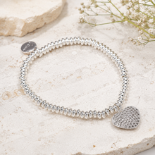 Load image into Gallery viewer, Silver Plated Heart Bracelet
