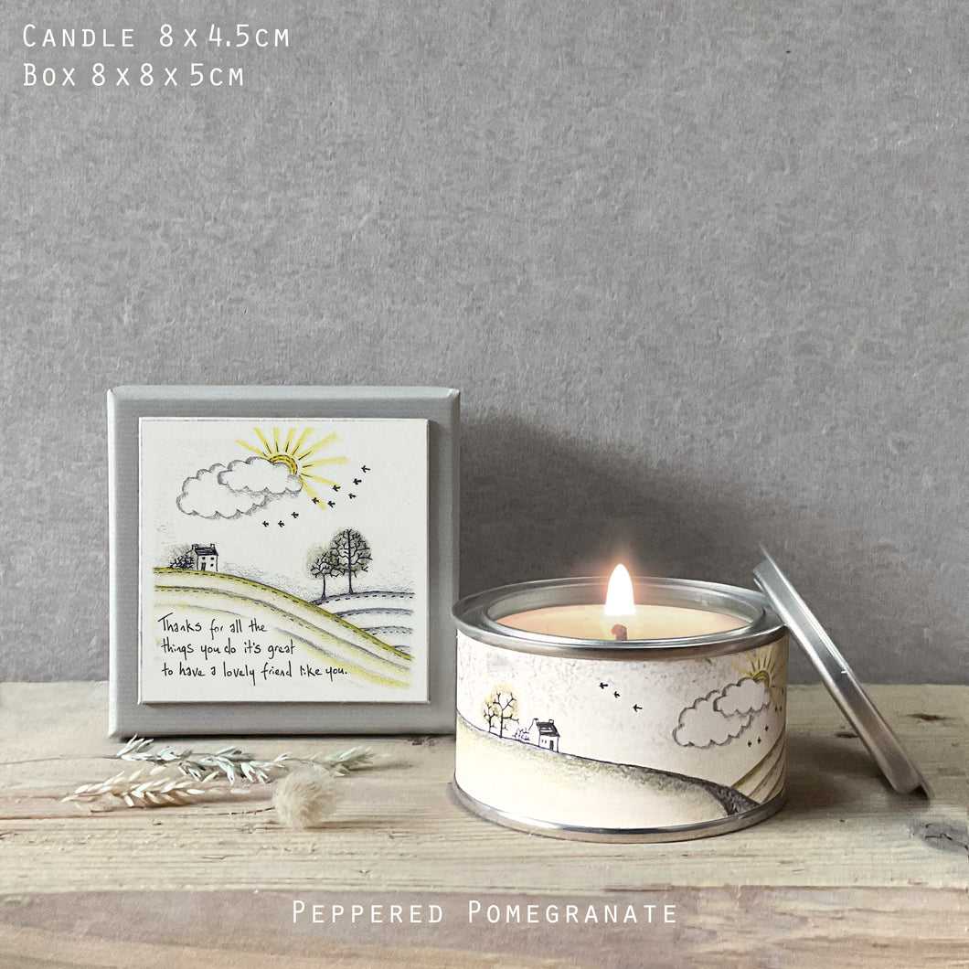 Thanks For All The Things You Do....- Boxed Tin Candle