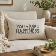 Load image into Gallery viewer, You+Me=Happiness Cushion
