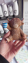 Load image into Gallery viewer, Highland Cow Holding A Cup Of Tea/Coffee
