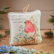 Load image into Gallery viewer, Robin Forget Me Not Cushion Hanger
