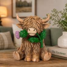 Load image into Gallery viewer, HIGHLAND COW WITH THISTLE
