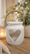Load image into Gallery viewer, Large White Porcelain Tea Light Holder

