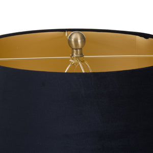 Santiago Bronze Table Lamp With Black Velvet Shade