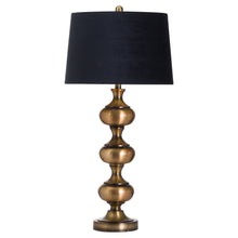 Load image into Gallery viewer, Santiago Bronze Table Lamp With Black Velvet Shade
