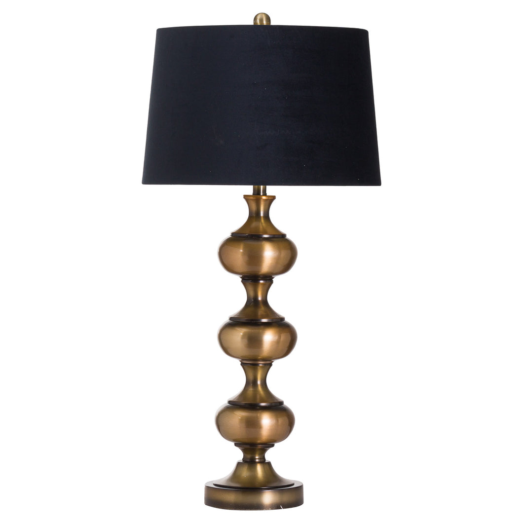 Santiago Bronze Table Lamp With Black Velvet Shade