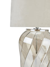 Load image into Gallery viewer, Ambassador Metallic Glass Lamp With Velvet Shade
