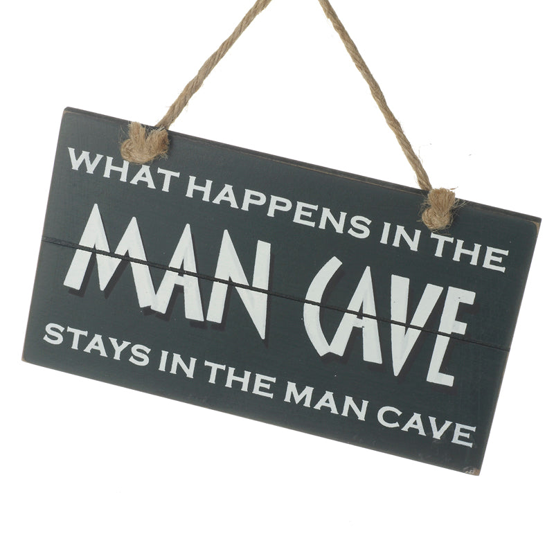 Wooden Hanging Man Cave Sign 