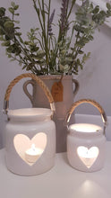 Load image into Gallery viewer, White Porcelain Tea Light Holder

