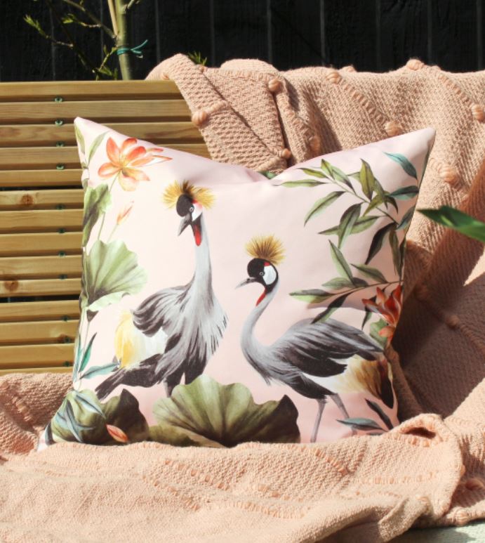 Cranes Outdoor Cushion